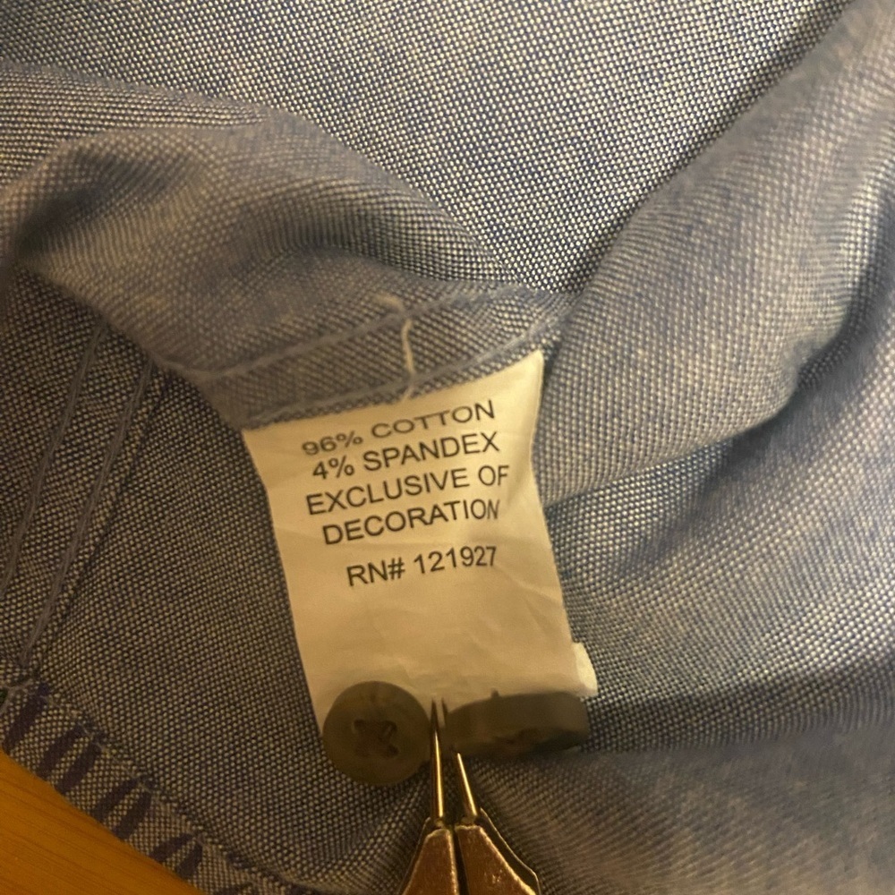 Johnnie-O Hangin' Out Button Down Laguna Blue Size M Stretch - Picture 5 of 6